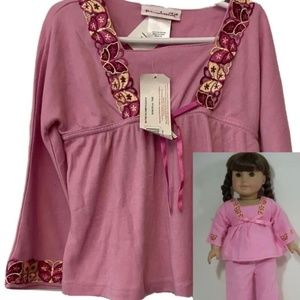 American girl doll Julie pajama shirt xs and matching pajamas
